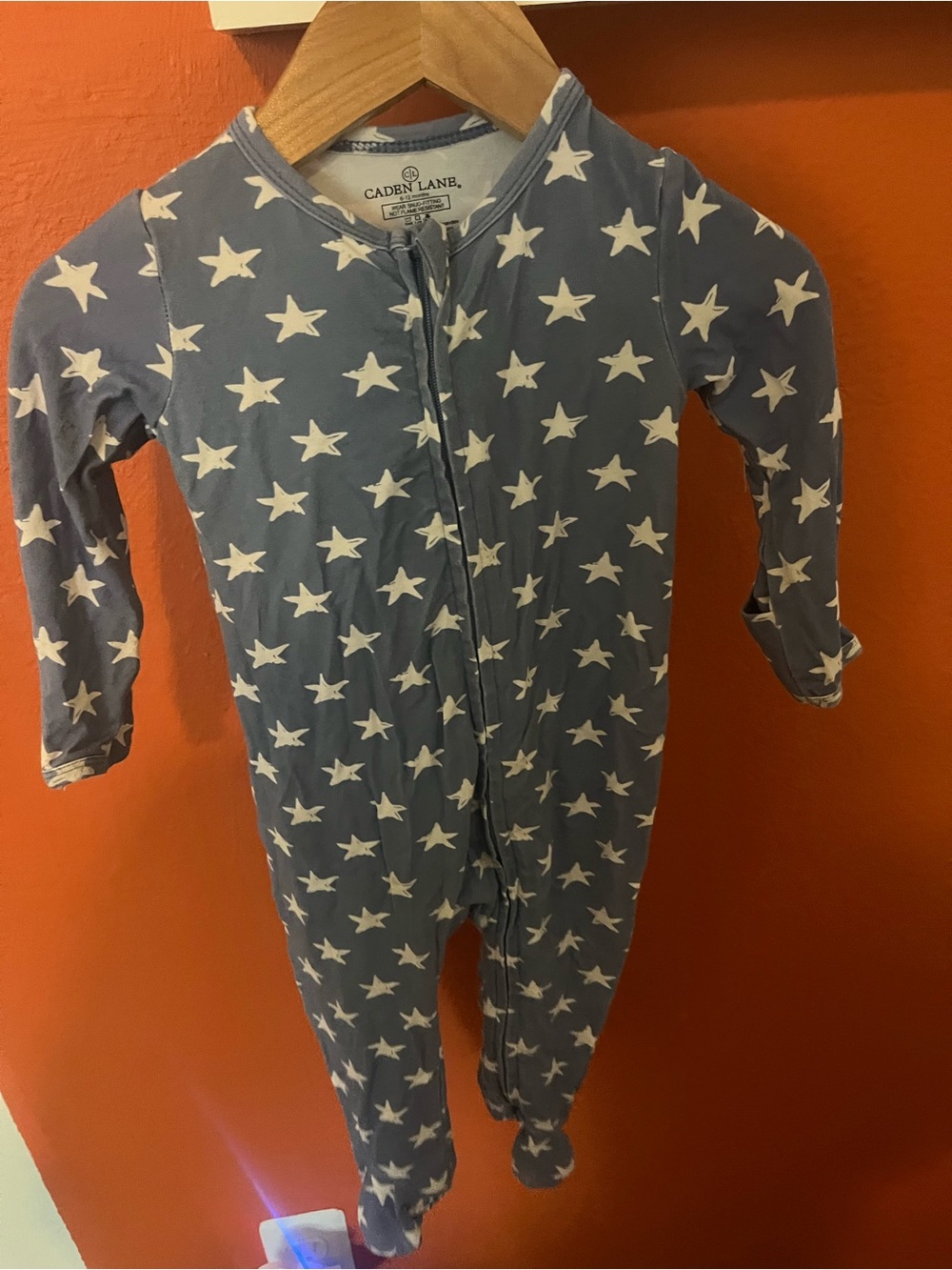 Caden Lane Slate Blue Star Footed One-Piece
